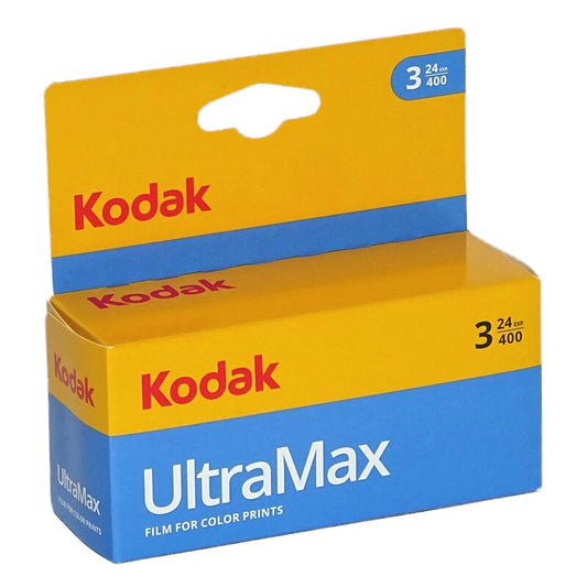 Kodak ultramax 3 pack box 24 exposures iso 400