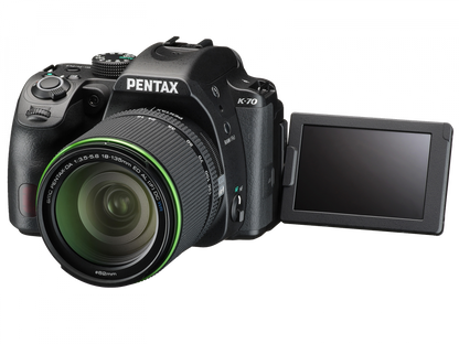 Pentax k70 black digital camera with an 18-135mm kit lens