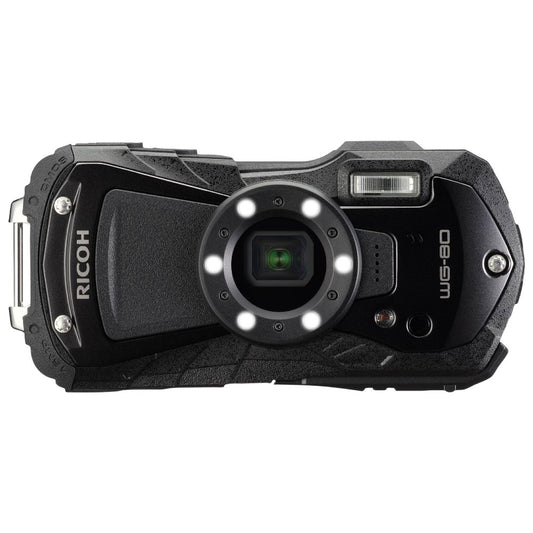 Ricoh wg80 black digital camera freezeproof frontview