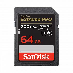 sandisk 64gb extreme pro v30 200mbs sd card