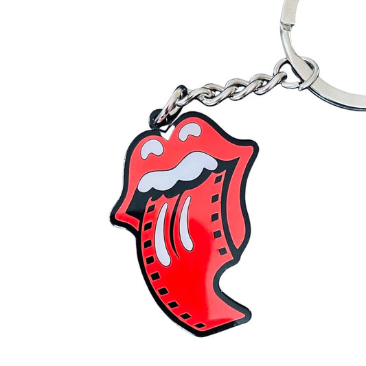 Red mouth with tongue sticking out Streetcandy Rollingfilm Keychain 