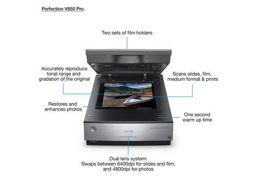 epson perfection v850 pro flatbed scanner attributes and abilities image