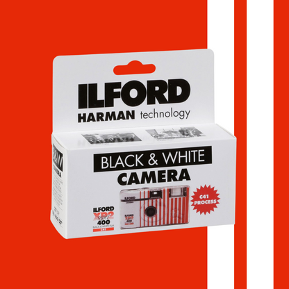 Ilfor harman xp2 27 exposures black and white disposable camera